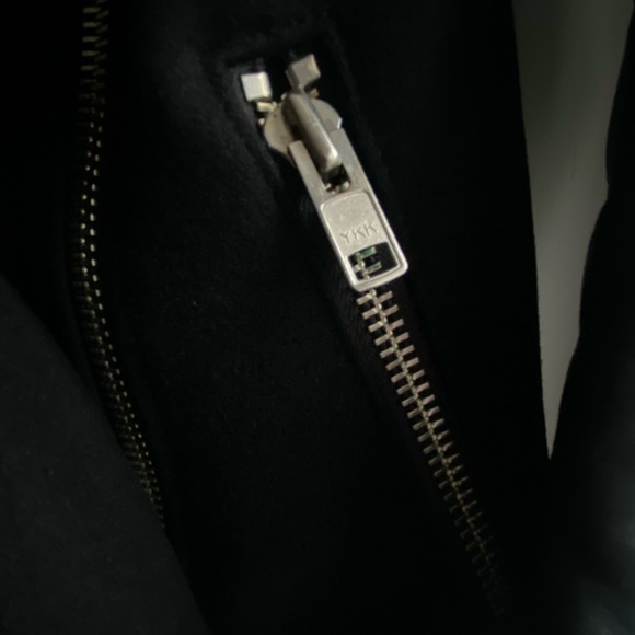 MACKAGE BLACK WOOL/LEATHER BELTED COAT - Picture 14 of 15